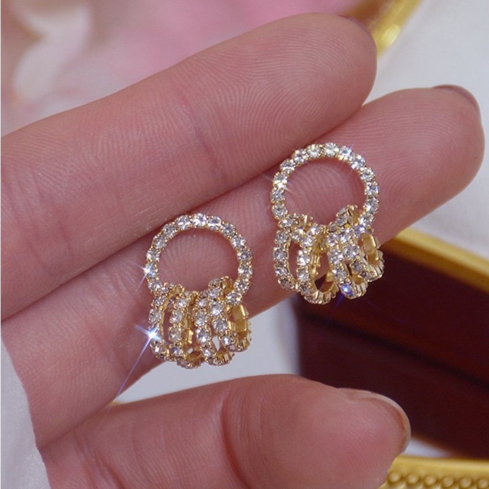 Elegant Gold and Silver Hoop Earrings